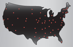 Parts Across America map